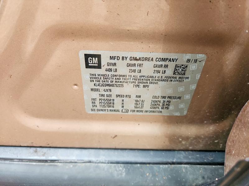 Aukcja sprzedaży 2019 Buick Encore, vin: KL4CJGSM6KB752225, numer aukcji: 51381366