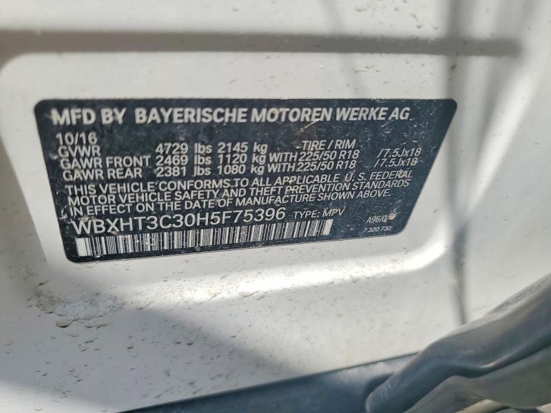 Aukcja sprzedaży 2017 Bmw X1, vin: WBXHT3C30H5F75396, numer aukcji: 49809256