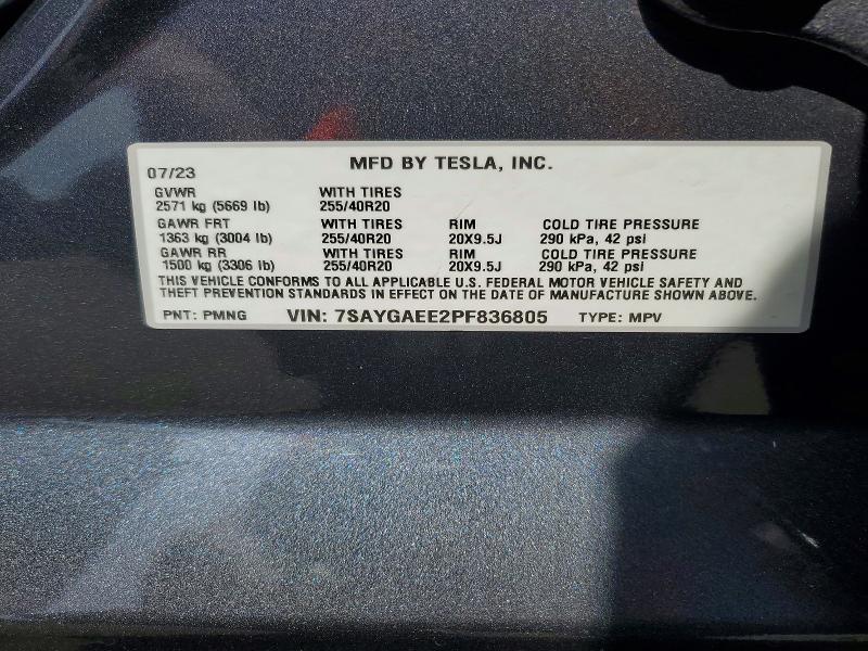 Aukcja sprzedaży 2023 Tesla Model Y, vin: 7SAYGAEE2PF836805, numer aukcji: 49685826
