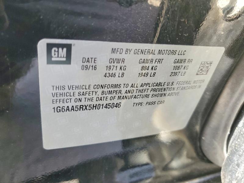 Aukcja sprzedaży 2017 Cadillac Ats, vin: 1G6AA5RX5H0145046, numer aukcji: 51196646