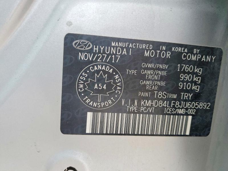 Aukcja sprzedaży 2018 Hyundai Elantra, vin: KMHD84LF8JU605892, numer aukcji: 47933566