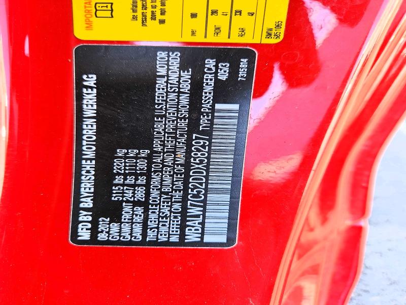 49248946 :رقم المزاد ، WBALW7C52DDX58297 vin ، 2013 Bmw 640 مزاد بيع