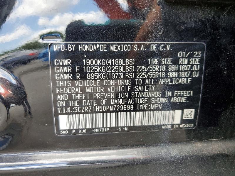 51008716 :رقم المزاد ، 3CZRZ1H50PM729698 vin ، 2023 Honda Hr-v مزاد بيع
