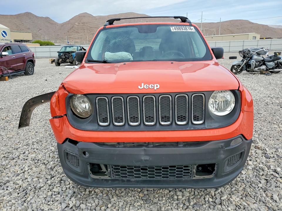 2016 Jeep Renegade მანქანა იყიდება აუქციონზე, vin: ZACCJAAT6GPD86775, აუქციონის ნომერი: 49893816