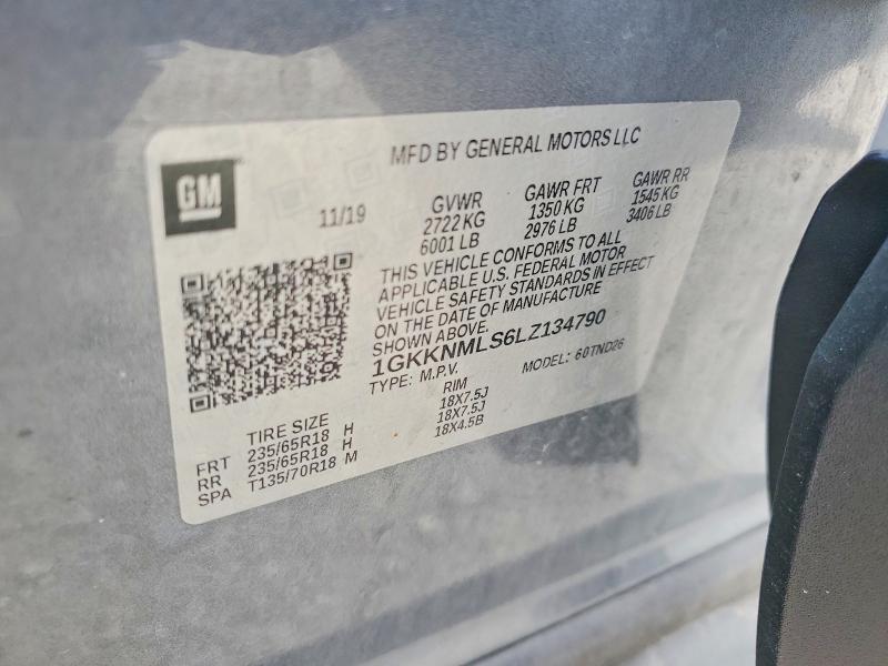 Auction sale of the 2020 Gmc Acadia, vin: 1GKKNMLS6LZ134790, lot number: 50364756