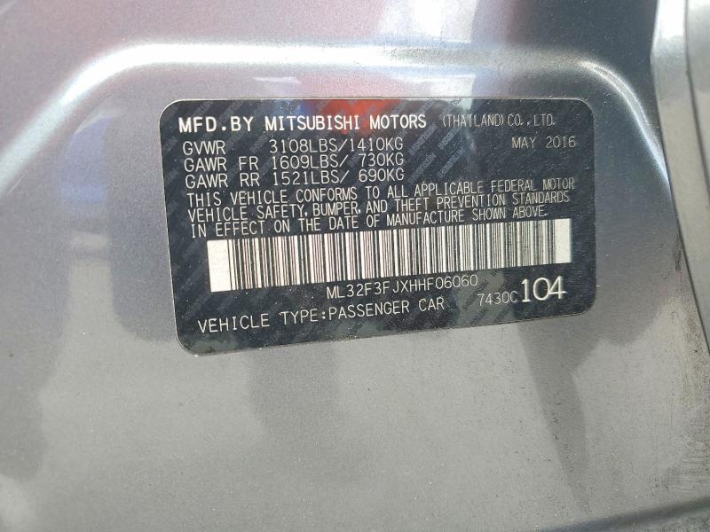 Продаж на аукціоні авто 2017 Mitsubishi Mirage, vin: ML32F3FJXHHF06060, номер лоту: 48256946