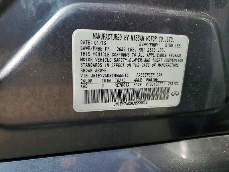 Продажа на аукционе авто 2019 Infiniti Q50, vin: JN1EV7AR9KM558814, номер лота: 51432096