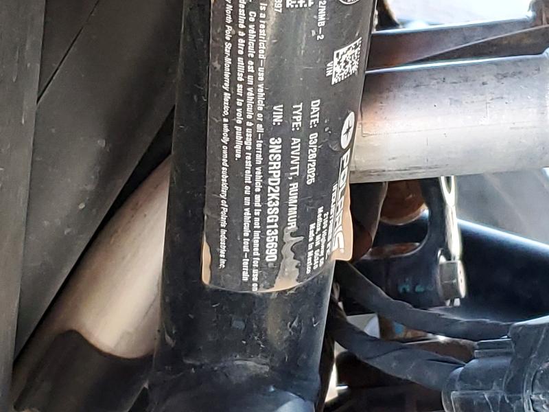 48645926 :رقم المزاد ، 3NSRPD2K3SG135690 vin ، 2025 Polaris Rzr مزاد بيع