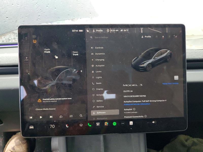 49488416 :رقم المزاد ، 5YJ3E1EA5RF740762 vin ، 2024 Tesla Model 3 مزاد بيع