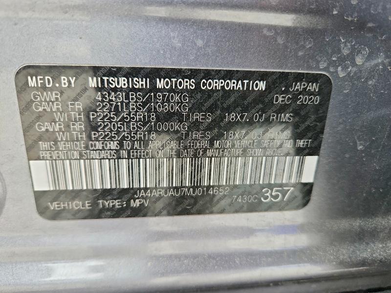 Продаж на аукціоні авто 2021 Mitsubishi Outlander Sport, vin: JA4ARUAU7MU014652, номер лоту: 49436396