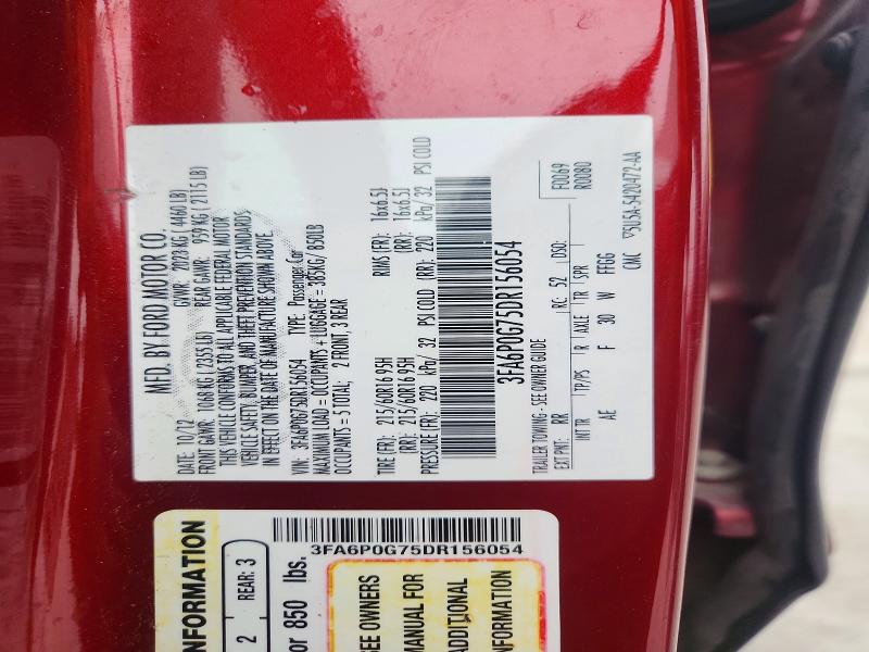 50908876 :رقم المزاد ، 3FA6P0G75DR156054 vin ، 2013 Ford Fusion مزاد بيع