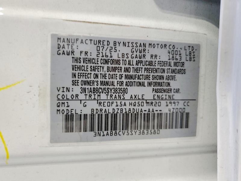 Продажа на аукционе авто 2025 Nissan Sentra, vin: 3N1AB8CV5SY383580, номер лота: 48808086