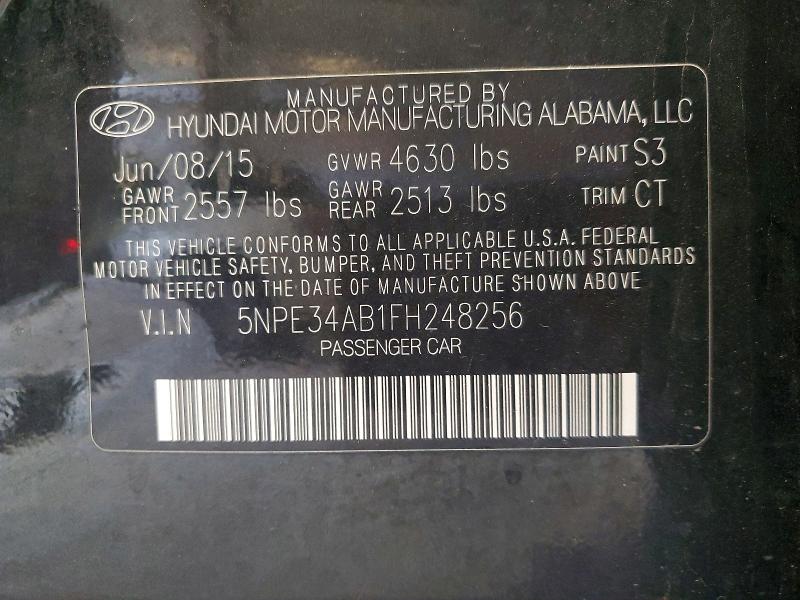 Продажа на аукционе авто 2015 Hyundai Sonata, vin: 5NPE34AB1FH248256, номер лота: 50600226