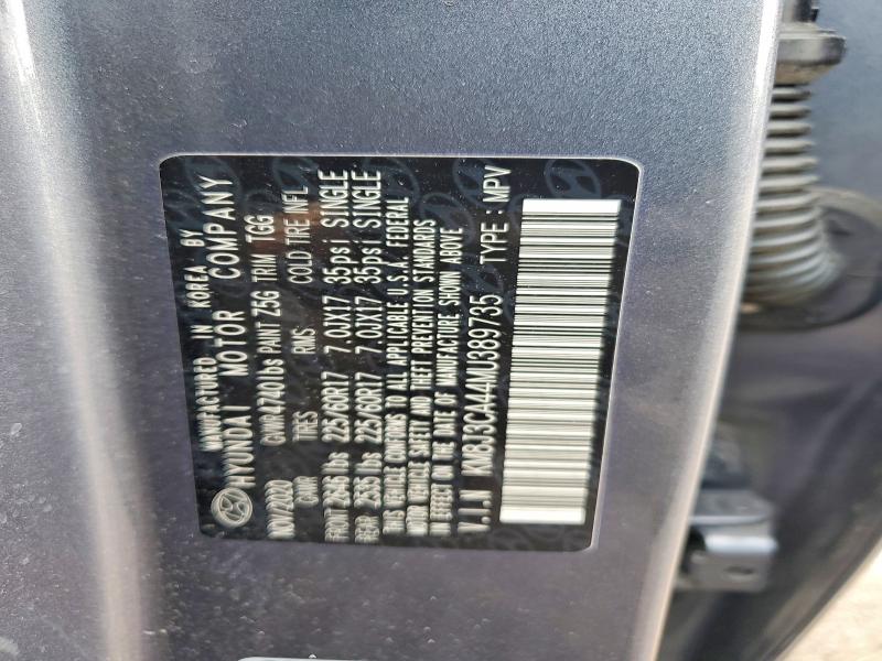 47538876 :رقم المزاد ، KM8J3CA44MU389735 vin ، 2021 Hyundai Tucson مزاد بيع