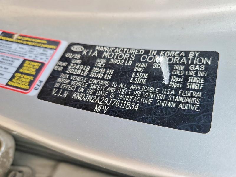 Aukcja sprzedaży 2018 Kia Soul, vin: KNDJN2A29J7611834, numer aukcji: 49653996