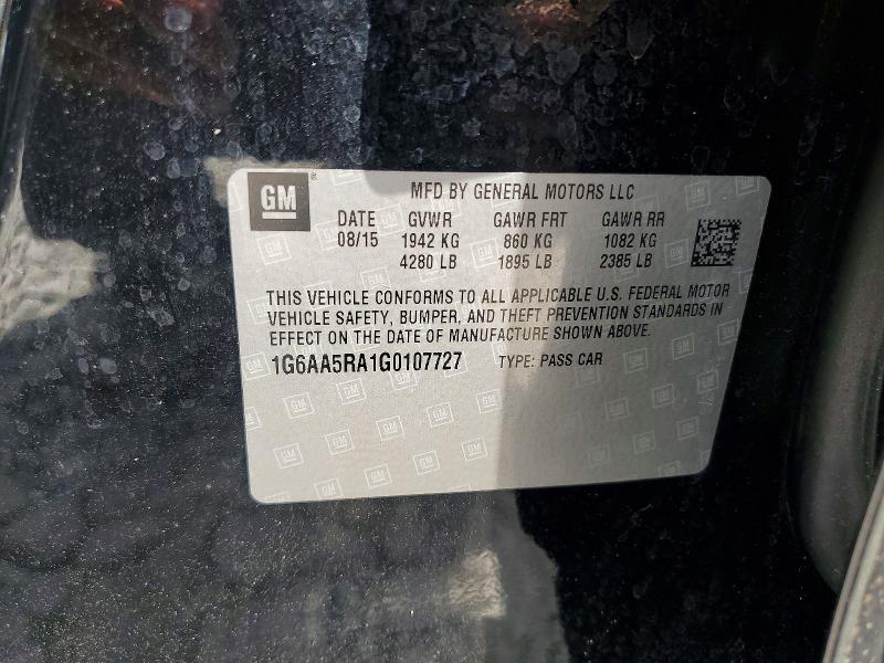 Aukcja sprzedaży 2016 Cadillac Ats, vin: 1G6AA5RA1G0107727, numer aukcji: 51516486