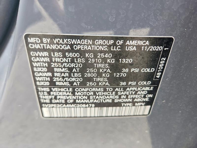 Aukcja sprzedaży 2021 Volkswagen Atlas Cross Sport, vin: 1V2PE2CA4MC208479, numer aukcji: 51500386