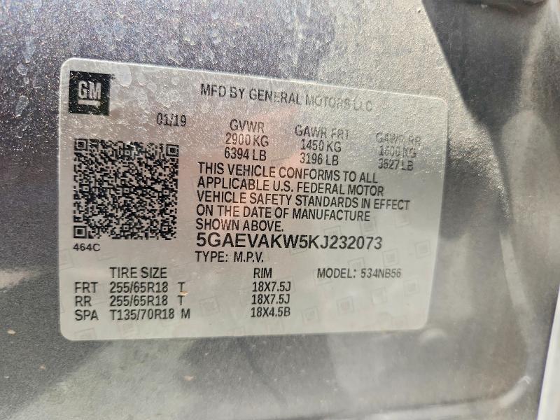 Aukcja sprzedaży 2019 Buick Enclave, vin: 5GAEVAKW5KJ232073, numer aukcji: 51492936