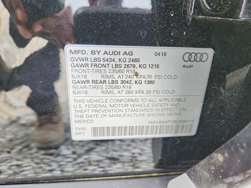 Продажа на аукционе авто 2019 Audi Q5, vin: WA1ANAFY3K2099715, номер лота: 48957346