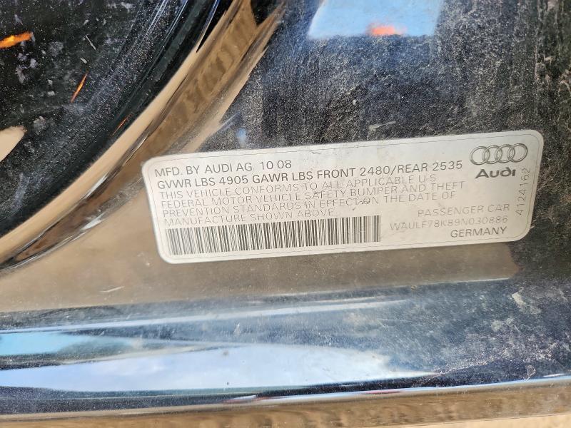 Aukcja sprzedaży 2009 Audi A4, vin: WAULF78K89N030886, numer aukcji: 49250136