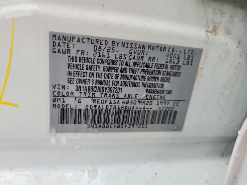 50525396 :رقم المزاد ، 3N1AB8CV8SY397201 vin ، 2025 Nissan Sentra مزاد بيع