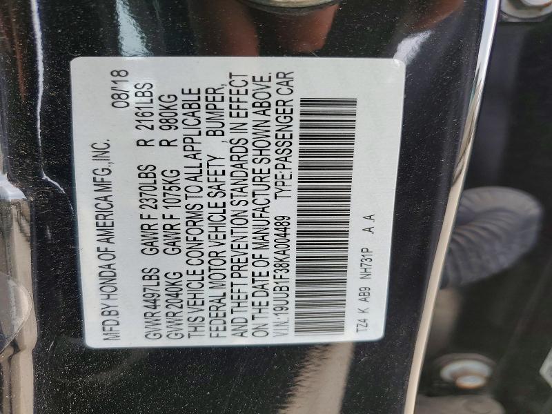 Продажа на аукционе авто 2019 Acura Tlx, vin: 19UUB1F38KA004489, номер лота: 51506036