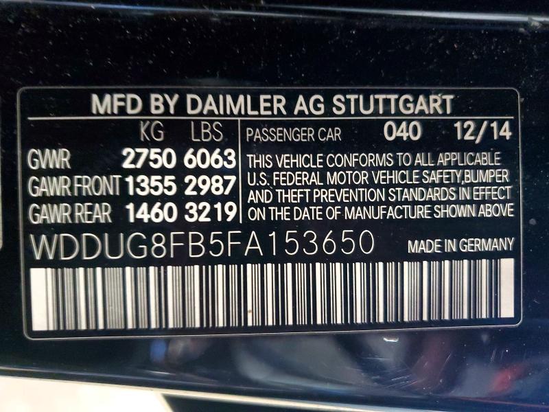 Aukcja sprzedaży 2015 Mercedes-benz S, vin: WDDUG8FB5FA153650, numer aukcji: 49469556