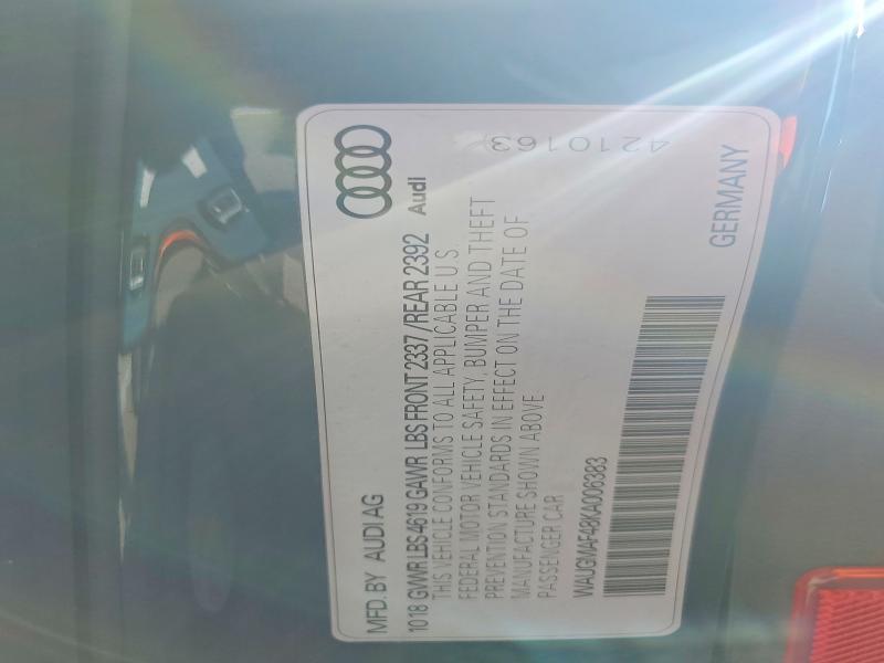Продажа на аукционе авто 2019 Audi A4, vin: WAUGMAF48KA006383, номер лота: 49862956