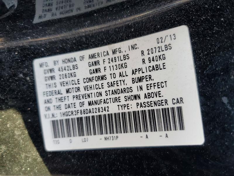 Продаж на аукціоні авто 2013 Honda Accord, vin: 1HGCR3F88DA028342, номер лоту: 50965456