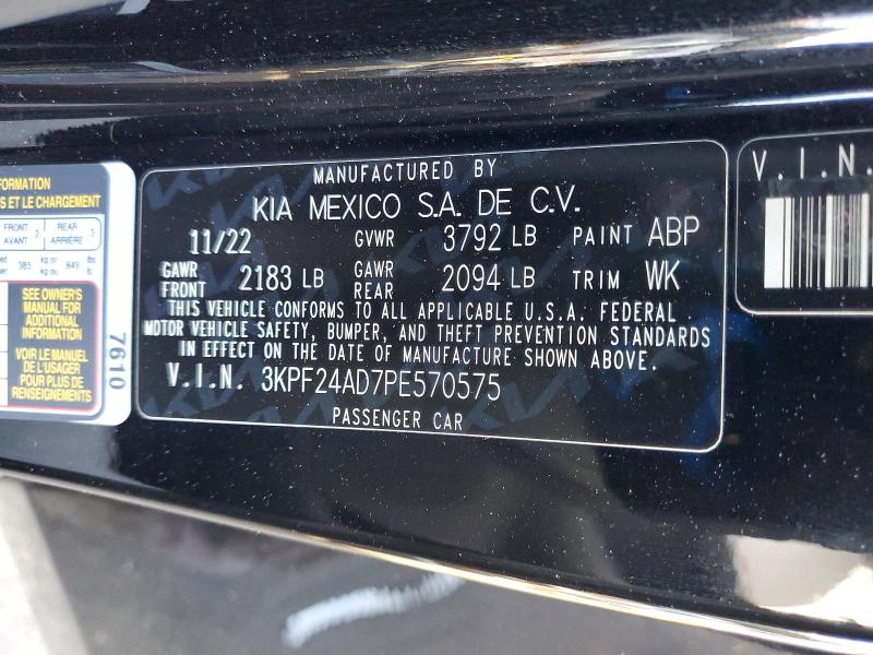 Продаж на аукціоні авто 2023 Kia Forte, vin: 3KPF24AD7PE570575, номер лоту: 51367356