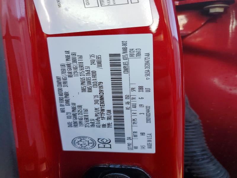 2021 Ford F150 მანქანა იყიდება აუქციონზე, vin: 1FTFW1E80MKD91979, აუქციონის ნომერი: 48289496