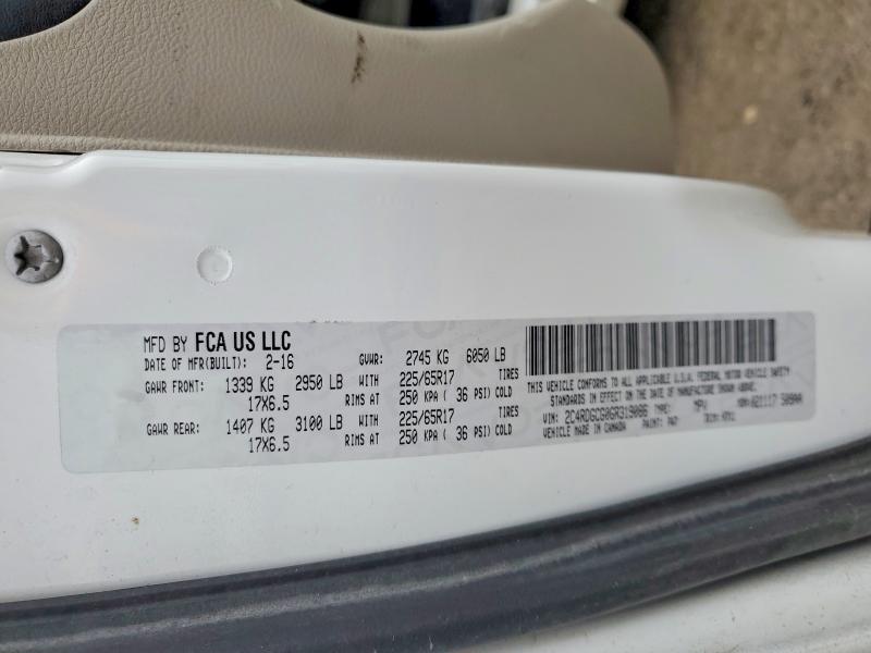 Aukcja sprzedaży 2016 Dodge Grand Caravan, vin: 2C4RDGCG0GR319086, numer aukcji: 51507556