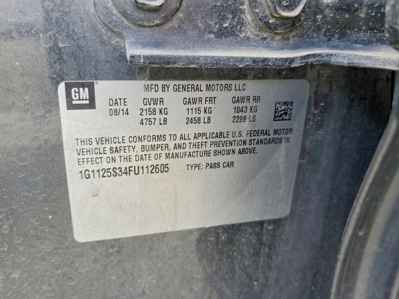Продажа на аукционе авто 2015 Chevrolet Impala, vin: 1G1125S34FU112605, номер лота: 49336136