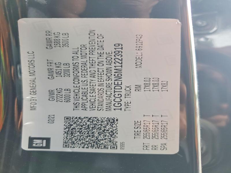 51833596 :رقم المزاد ، 1GCGTDEN6M1223919 vin ، 2021 Chevrolet Colorado مزاد بيع