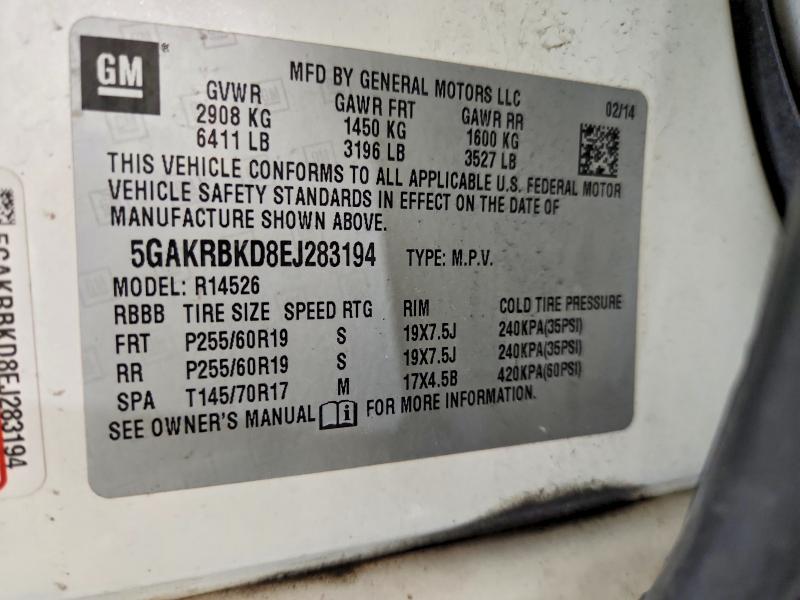Продажа на аукционе авто 2014 Buick Enclave, vin: 5GAKRBKD8EJ283194, номер лота: 48054876