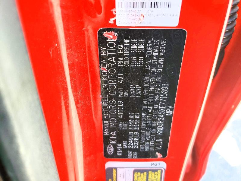 Auction sale of the 2014 Kia Soul, vin: KNDJP3A5XE7715393, lot number: 52122646