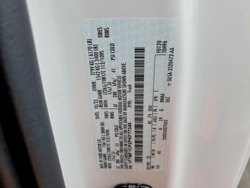 Aukcja sprzedaży 2023 Ford F150, vin: 1FTMF1CP2PKF77349, numer aukcji: 50821486