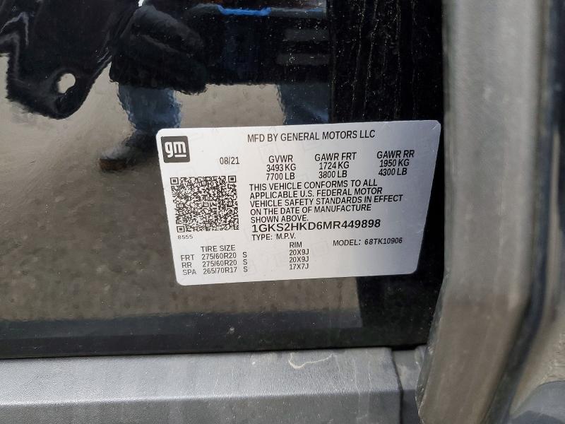 Aukcja sprzedaży 2021 Gmc Yukon Xl, vin: 1GKS2HKD6MR449898, numer aukcji: 49636006