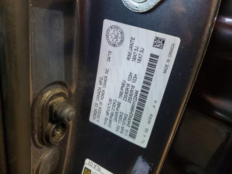 48587956 :رقم المزاد ، 2HKRW2H95KH122444 vin ، 2019 Honda Cr-v مزاد بيع