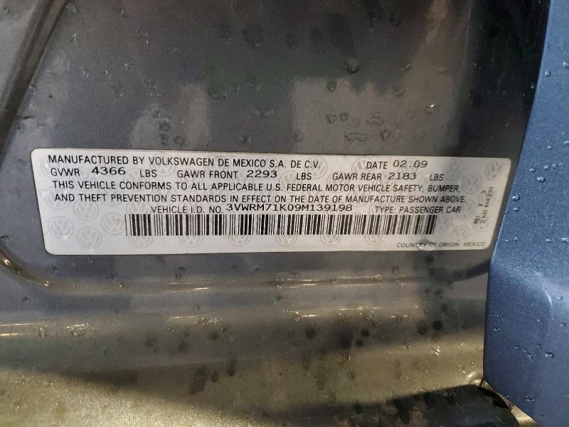 Aukcja sprzedaży 2009 Volkswagen Jetta, vin: 3VWRM71K09M139198, numer aukcji: 49785366