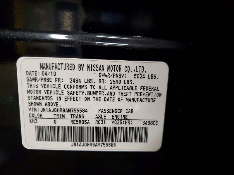 Продажа на аукционе авто 2010 Infiniti Ex35, vin: JN1AJ0HR9AM755584, номер лота: 50578966