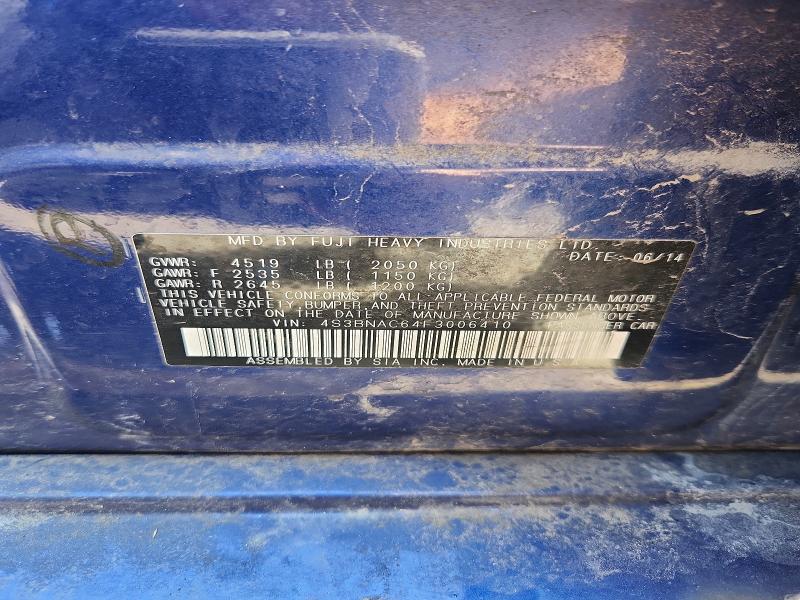 Aukcja sprzedaży 2015 Subaru Legacy, vin: 4S3BNAC64F3006410, numer aukcji: 50813956