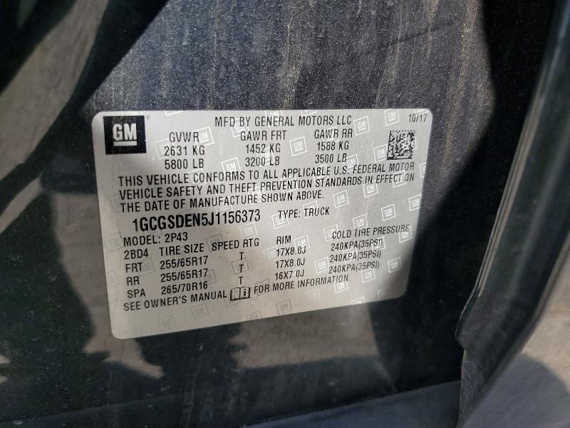 Продаж на аукціоні авто 2018 Chevrolet Colorado, vin: 1GCGSDEN5J1156373, номер лоту: 50422036