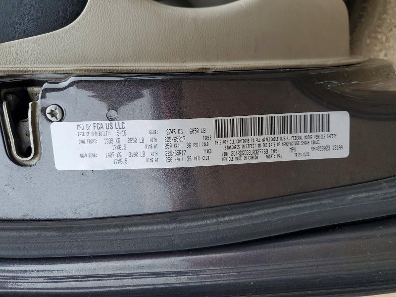 Aukcja sprzedaży 2018 Dodge Grand Caravan, vin: 2C4RDGCG3JR327769, numer aukcji: 50971046
