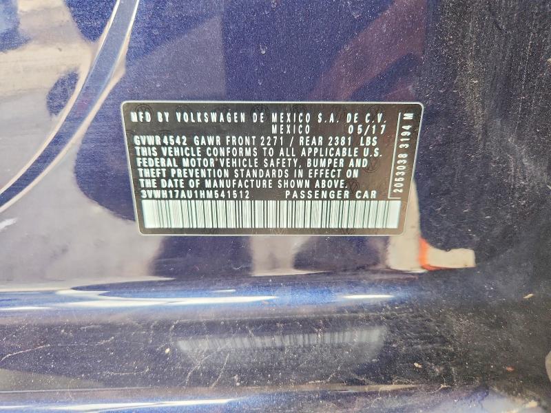 49900446 :رقم المزاد ، 3VWH17AU1HM541512 vin ، 2017 Volkswagen Golf Alltrack مزاد بيع
