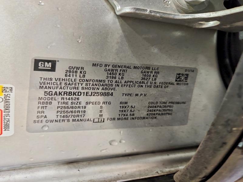 Продажа на аукционе авто 2014 Buick Enclave, vin: 5GAKRBKD1EJ259884, номер лота: 47939796