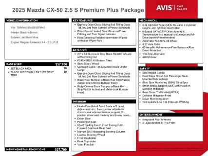 Продаж на аукціоні авто 2025 Mazda Cx-50, vin: 7MMVABEM4SN375941, номер лоту: 49737706