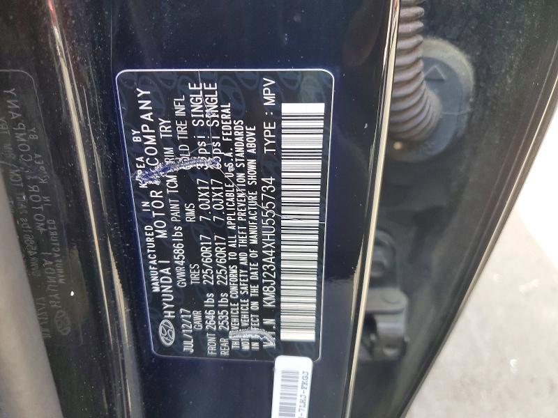 Aukcja sprzedaży 2017 Hyundai Tucson, vin: KM8J23A4XHU555734, numer aukcji: 50975356