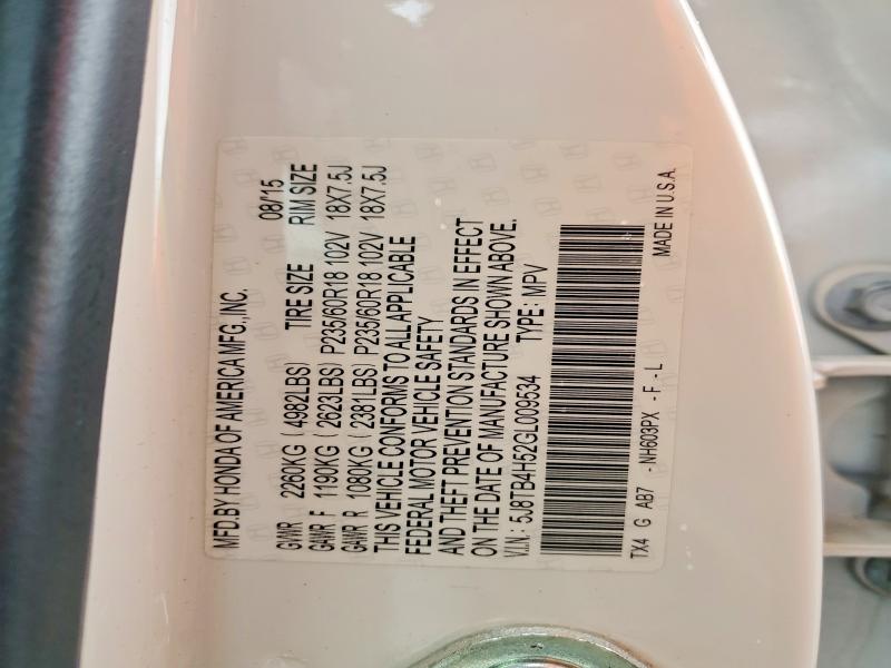 Aukcja sprzedaży 2016 Acura Rdx, vin: 5J8TB4H52GL009534, numer aukcji: 48043936