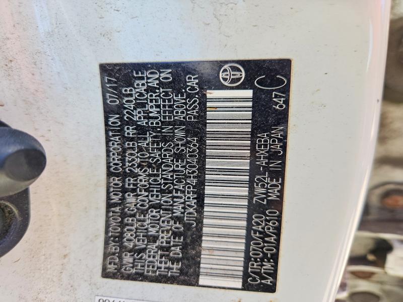 Продаж на аукціоні авто 2017 Toyota Prius Prime, vin: JTDKARFP4H3040364, номер лоту: 50811596